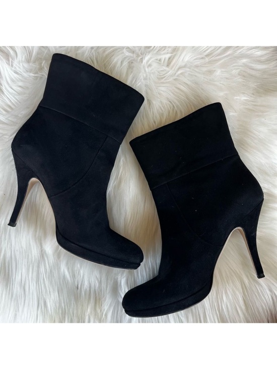 Salvatore Ferragamo Shoes - SALVATORE FERRAGAMO Suede Black Amelia Sambi Gancini Rego Boots Sz. 9